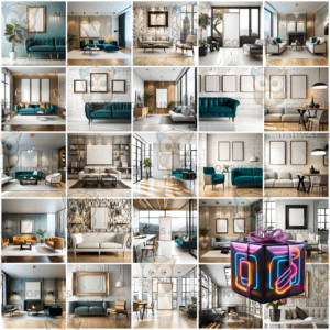 *Package* 25 Living Room Frame Mockups