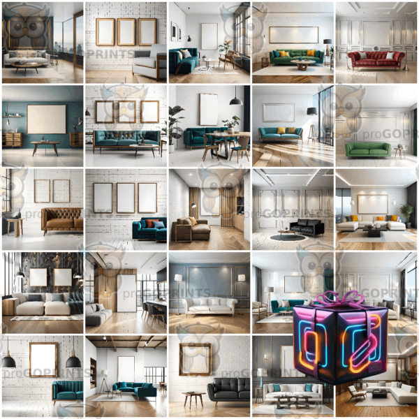 *Package* 33 Living Room Frame Mockups
