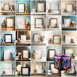 *Package* 25 Stuffed Animal Picture Frame Mockups